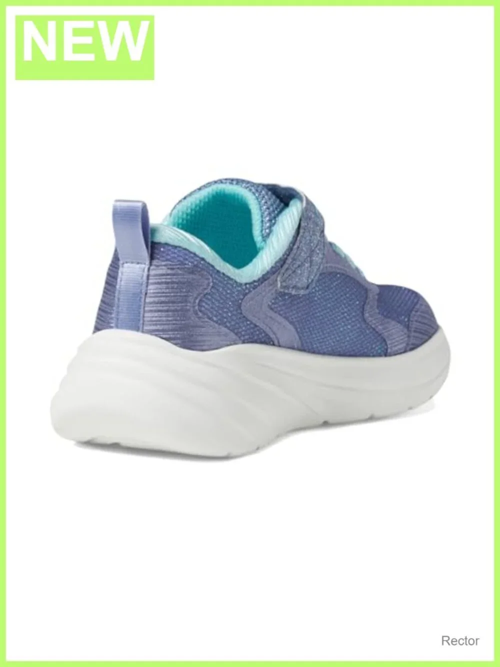 Girls Skechers Wave 92 Sneaker Sparkle Mesh Adaptive Closure